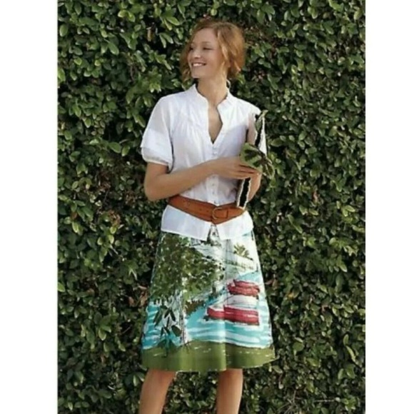 Anthropologie Dresses & Skirts - Anthropologie We Love Vera Boat Print Skirt 2